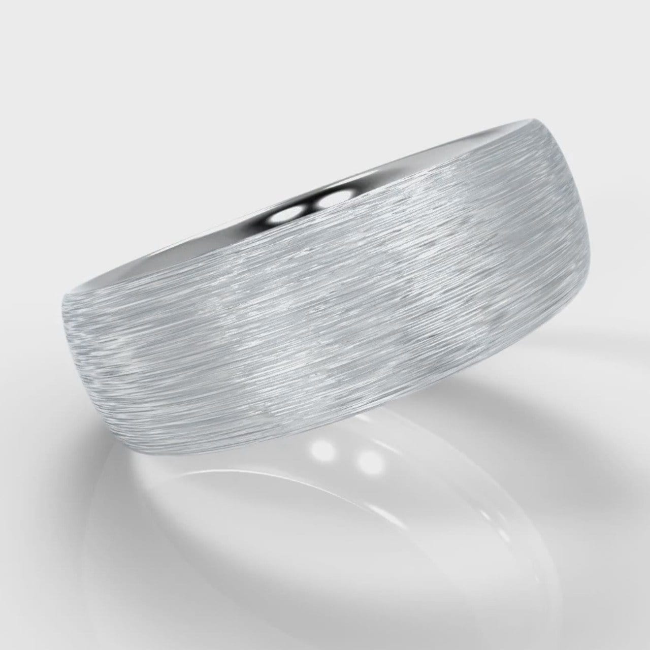 7mm Court Shaped Comfort Fit Brushed Wedding Ring