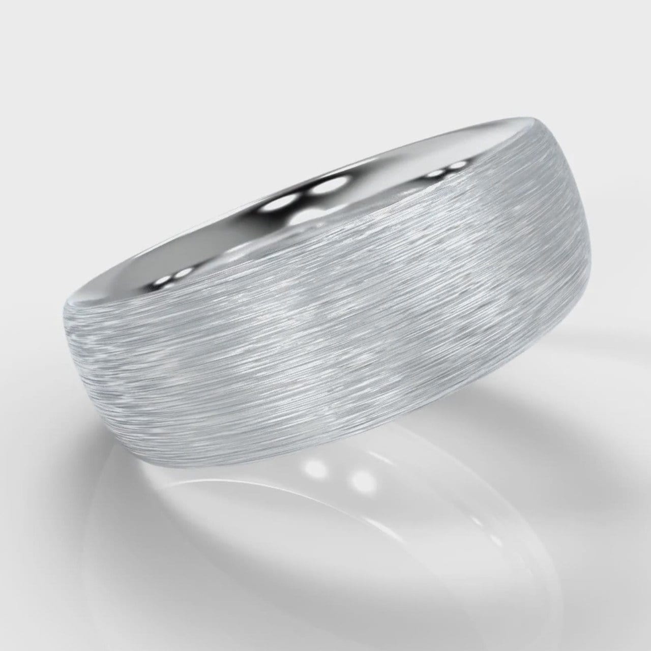 7mm Court Shaped Comfort Fit Brushed Wedding Ring