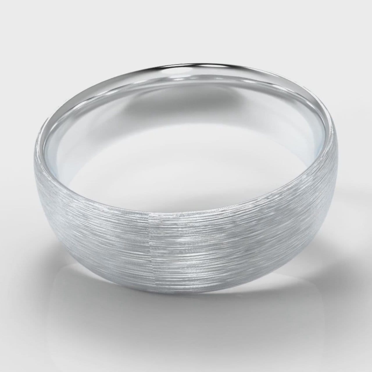 7mm Court Shaped Comfort Fit Brushed Wedding Ring