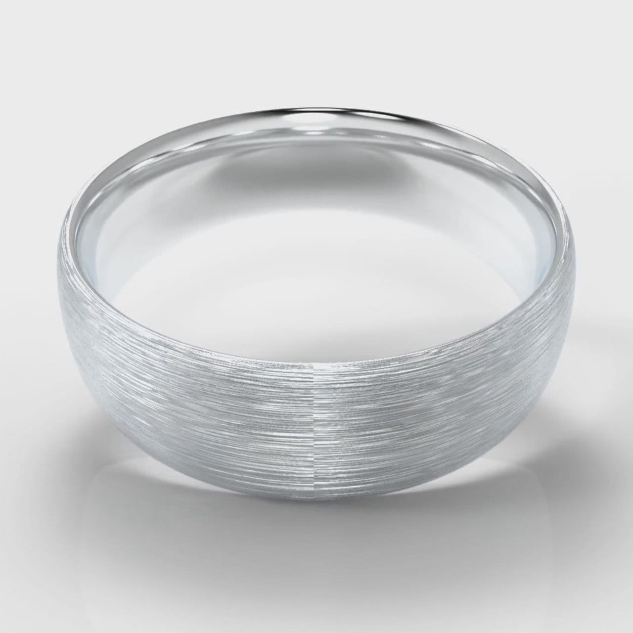 7mm Court Shaped Comfort Fit Brushed Wedding Ring