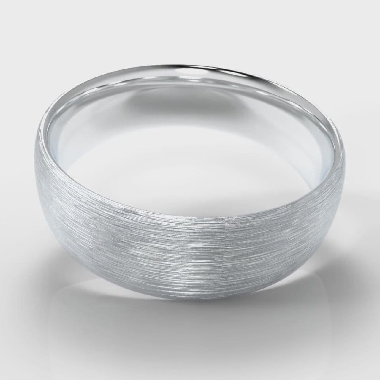 7mm Court Shaped Comfort Fit Brushed Wedding Ring