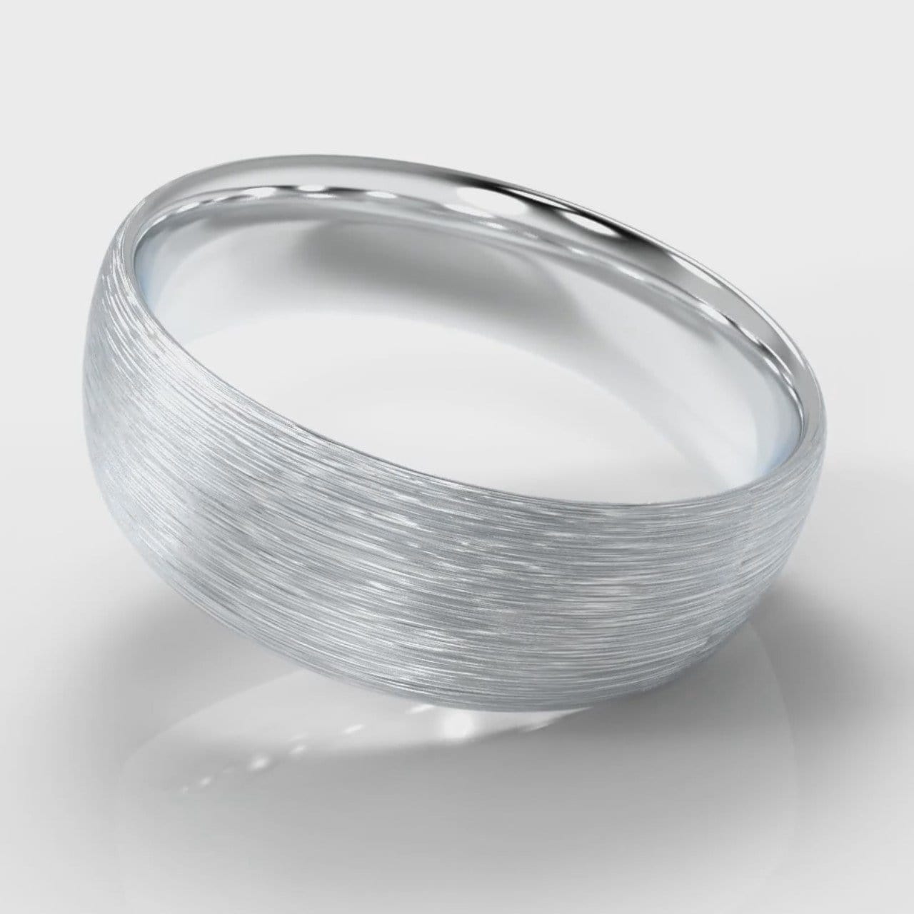 7mm Court Shaped Comfort Fit Brushed Wedding Ring