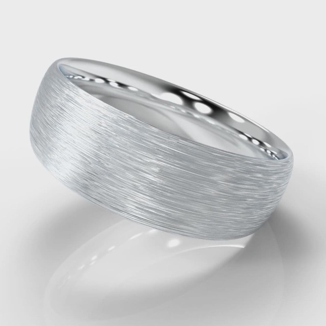 7mm Court Shaped Comfort Fit Brushed Wedding Ring