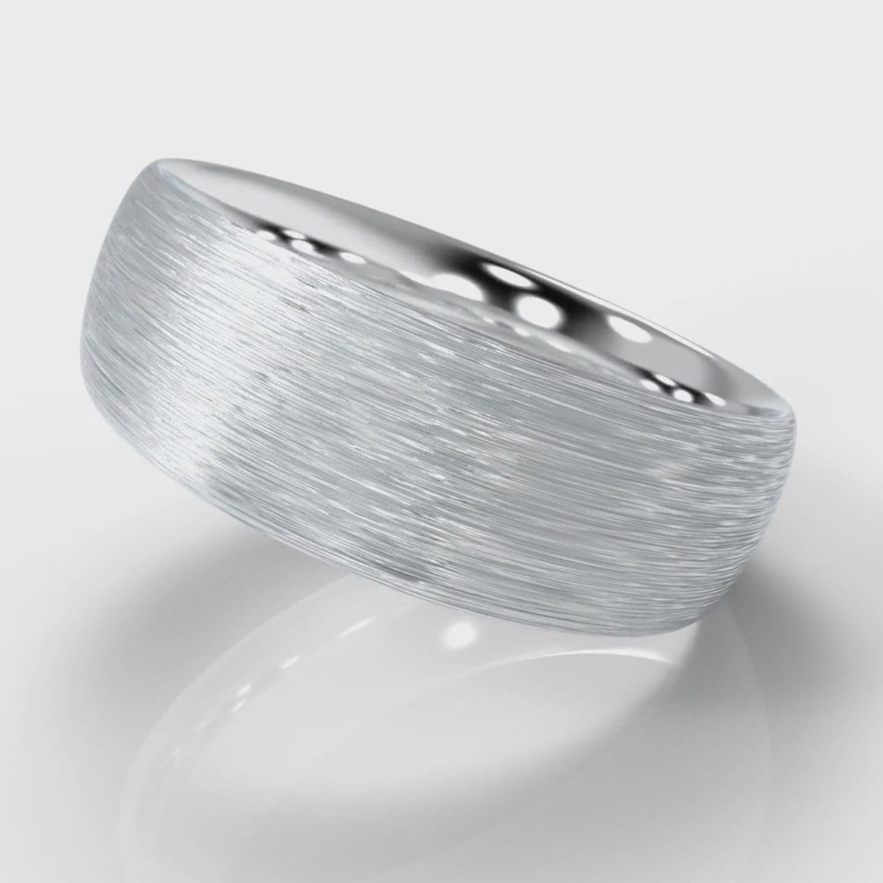 7mm Court Shaped Comfort Fit Brushed Wedding Ring