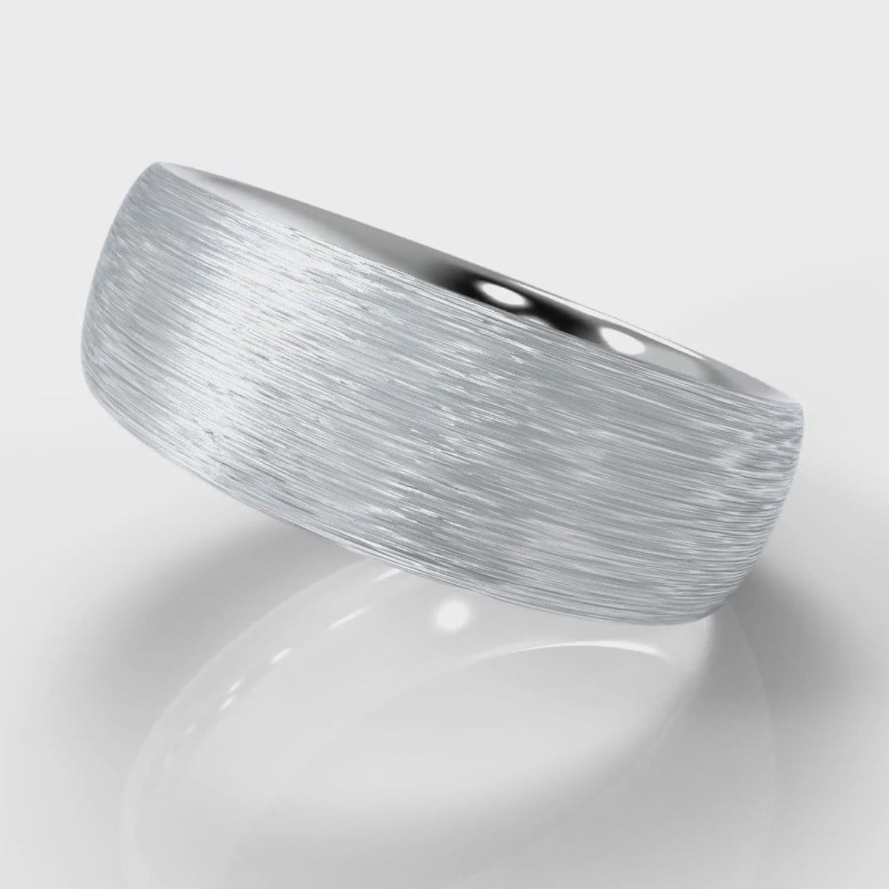7mm Court Shaped Comfort Fit Brushed Wedding Ring
