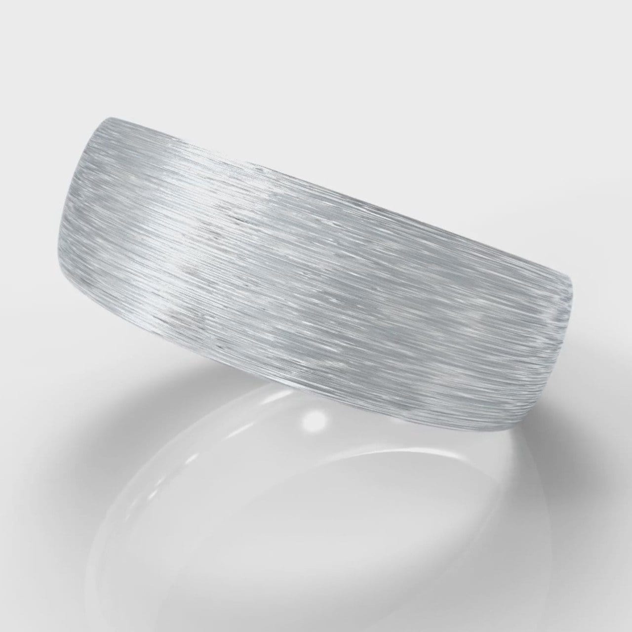 7mm Court Shaped Comfort Fit Brushed Wedding Ring