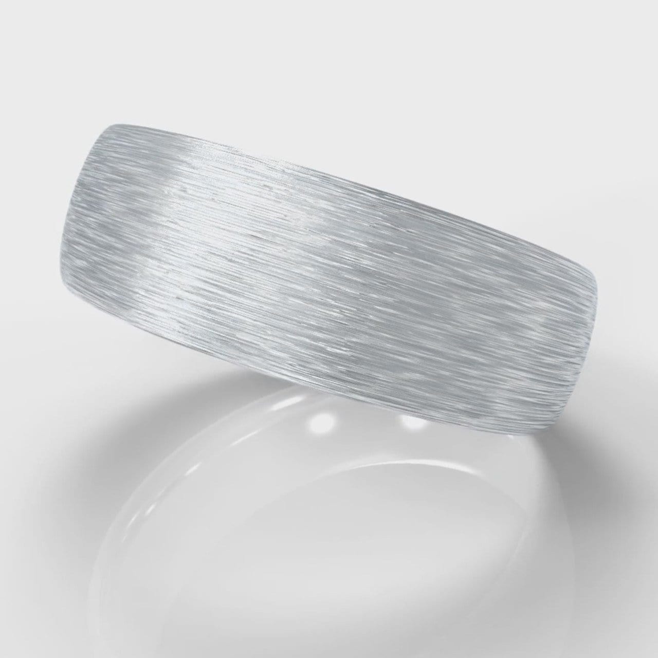 7mm Court Shaped Comfort Fit Brushed Wedding Ring