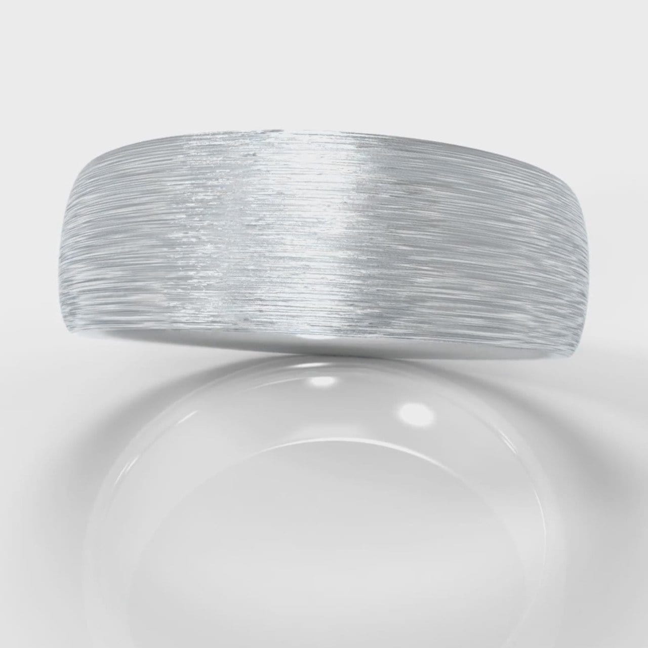 7mm Court Shaped Comfort Fit Brushed Wedding Ring
