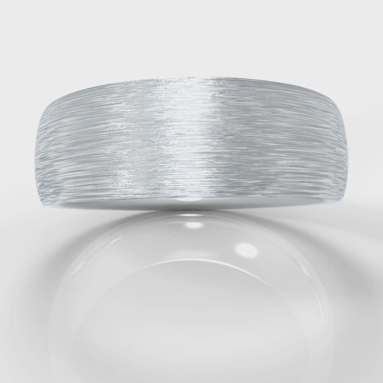 7mm Court Shaped Comfort Fit Brushed Wedding Ring
