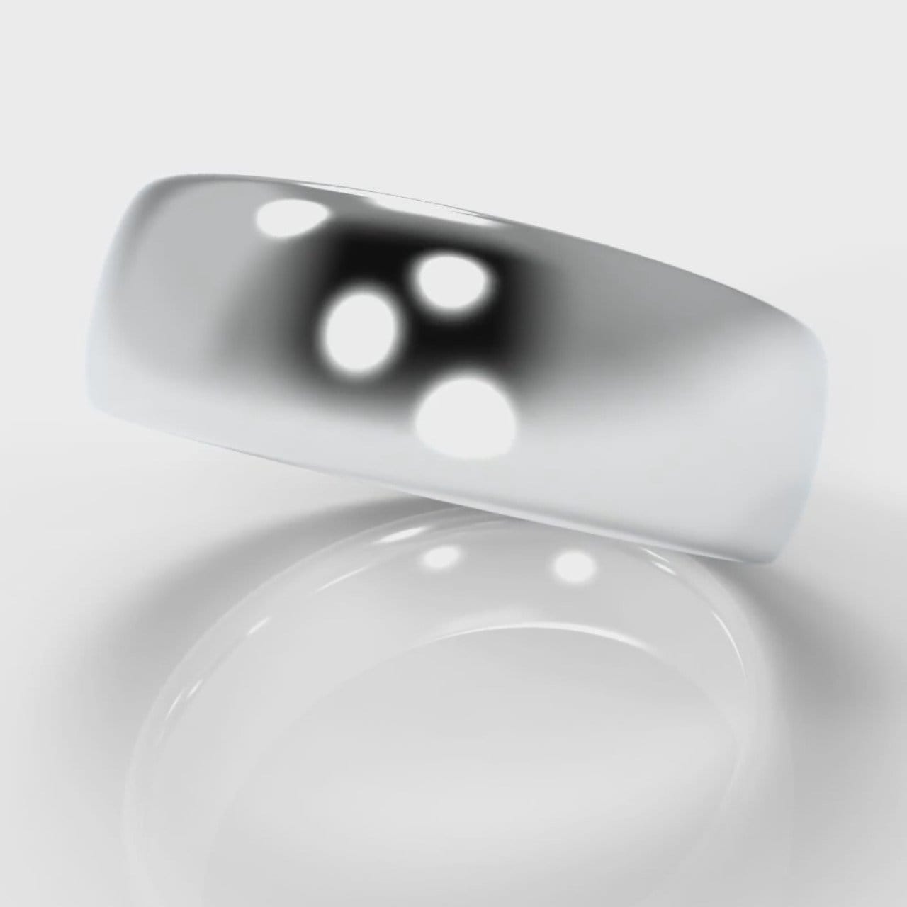 7mm Court Shaped Comfort Fit Wedding Ring