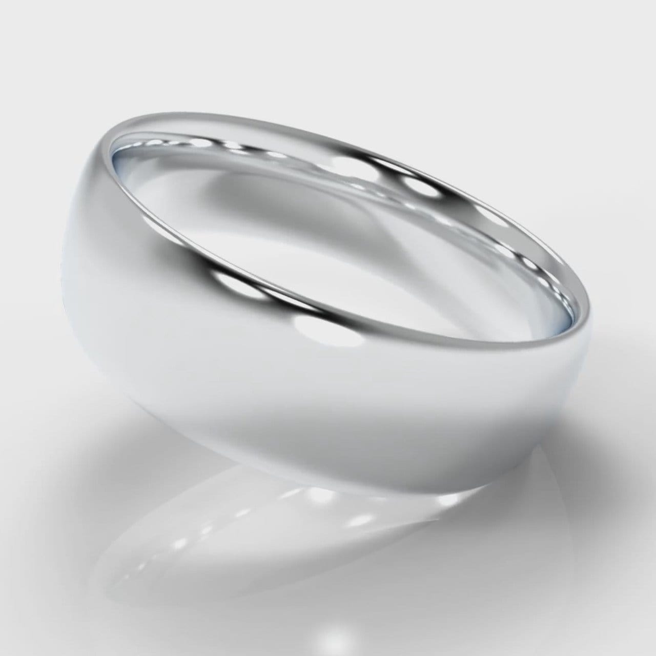 7mm Court Shaped Comfort Fit Wedding Ring