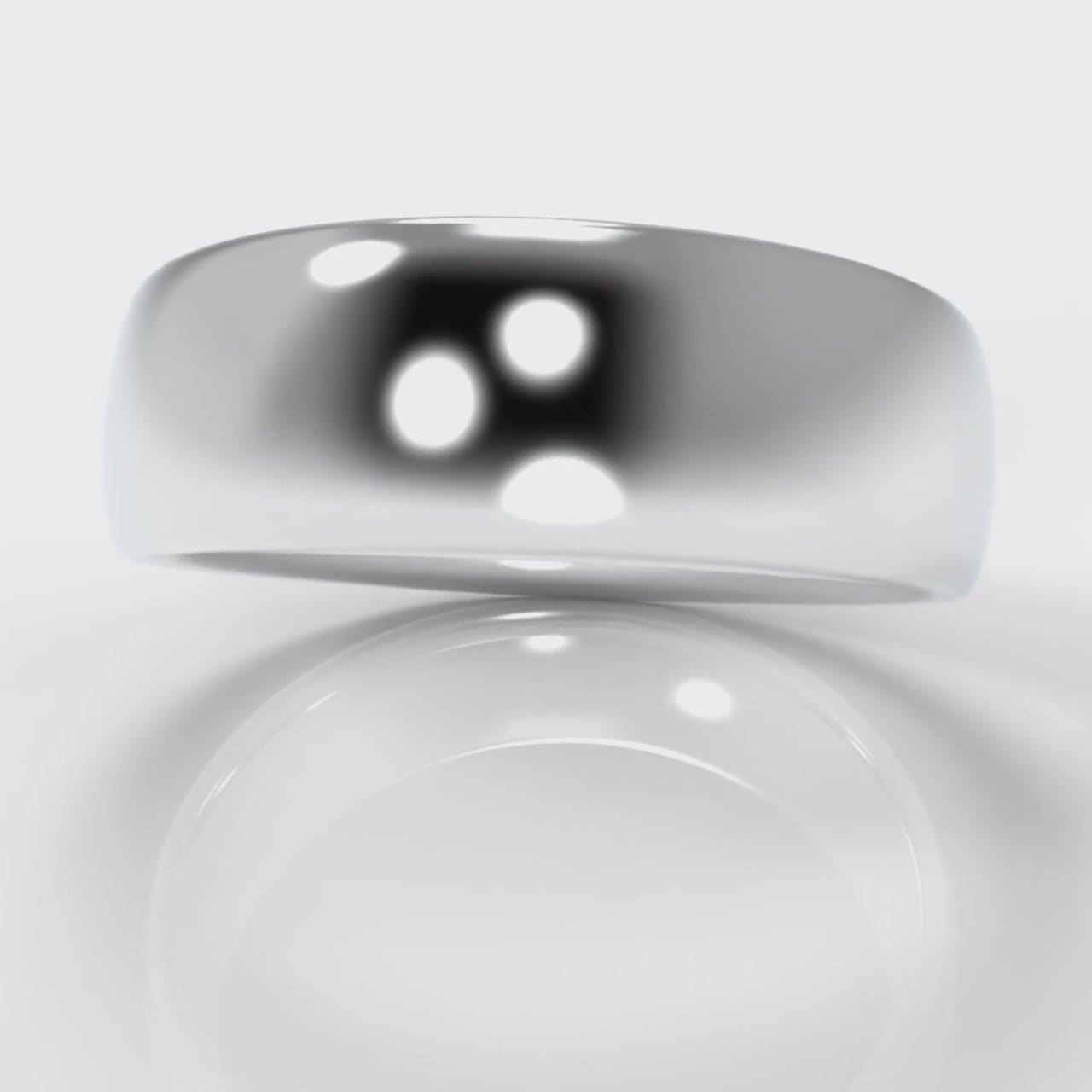 7mm Court Shaped Comfort Fit Wedding Ring