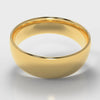 7mm Court Shaped Comfort Fit Wedding Ring - Yellow Gold