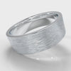 7mm Flat Top Comfort Fit Brushed Wedding Ring