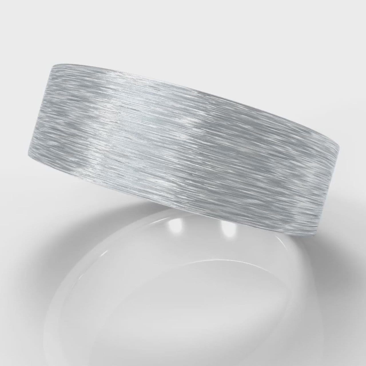 7mm Flat Top Comfort Fit Brushed Wedding Ring