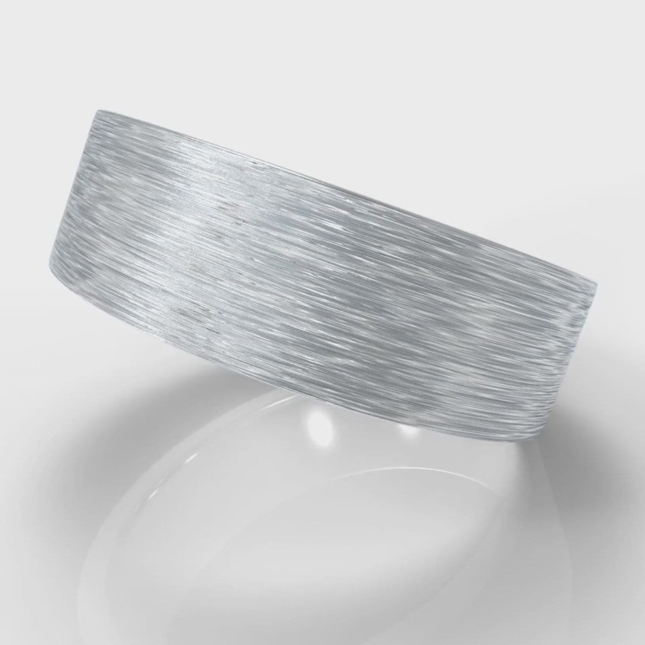 7mm Flat Top Comfort Fit Brushed Wedding Ring