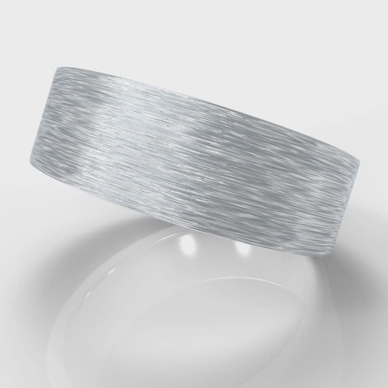 7mm Flat Top Comfort Fit Brushed Wedding Ring