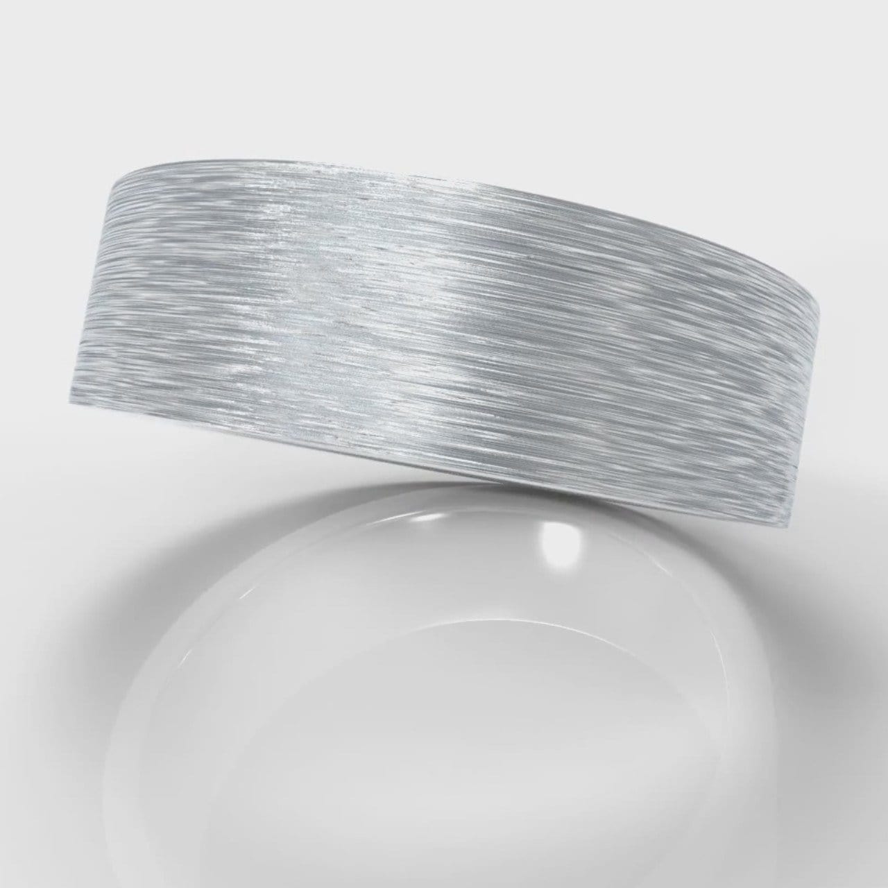 7mm Flat Top Comfort Fit Brushed Wedding Ring