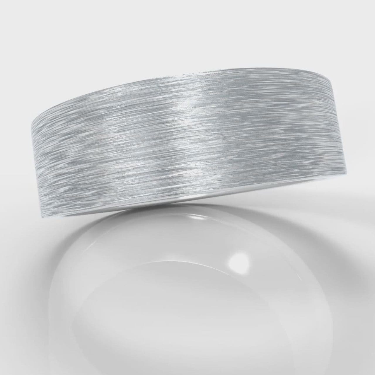 7mm Flat Top Comfort Fit Brushed Wedding Ring