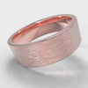 7mm Flat Top Comfort Fit Brushed Wedding Ring - Rose Gold