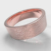 7mm Flat Top Comfort Fit Brushed Wedding Ring - Rose Gold