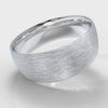 8mm Court Shaped Comfort Fit Brushed Wedding Ring