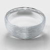 8mm Court Shaped Comfort Fit Brushed Wedding Ring