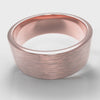 8mm Flat Top Comfort Fit Brushed Wedding Ring - Rose Gold