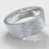 8mm Flat Top Comfort Fit Brushed Wedding Ring