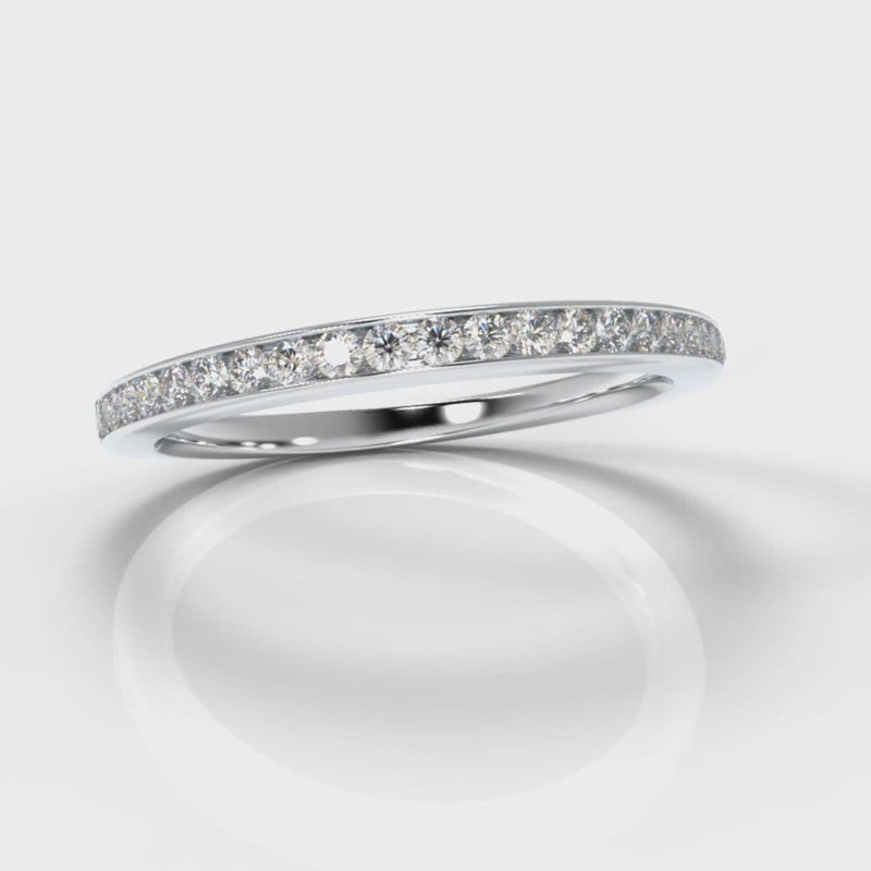 Petite Channel Set Diamond Wedding Ring