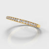 Petite Channel Set Diamond Wedding Ring - Yellow Gold