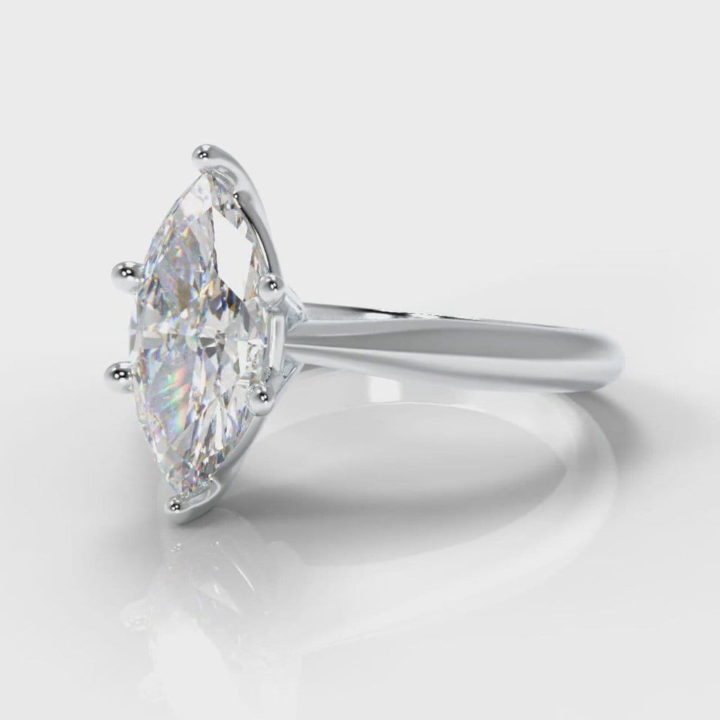 Star Solitaire Marquise Diamond Engagement Ring