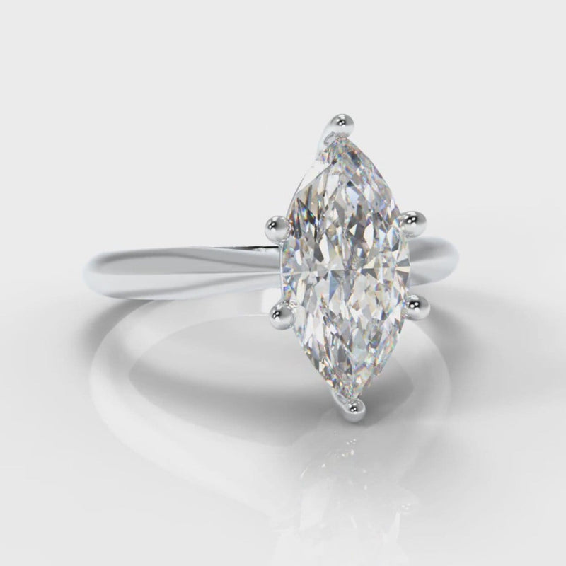 Star Solitaire Marquise Diamond Engagement Ring