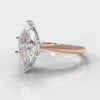 Star Solitaire Marquise Diamond Engagement Ring - Rose Gold