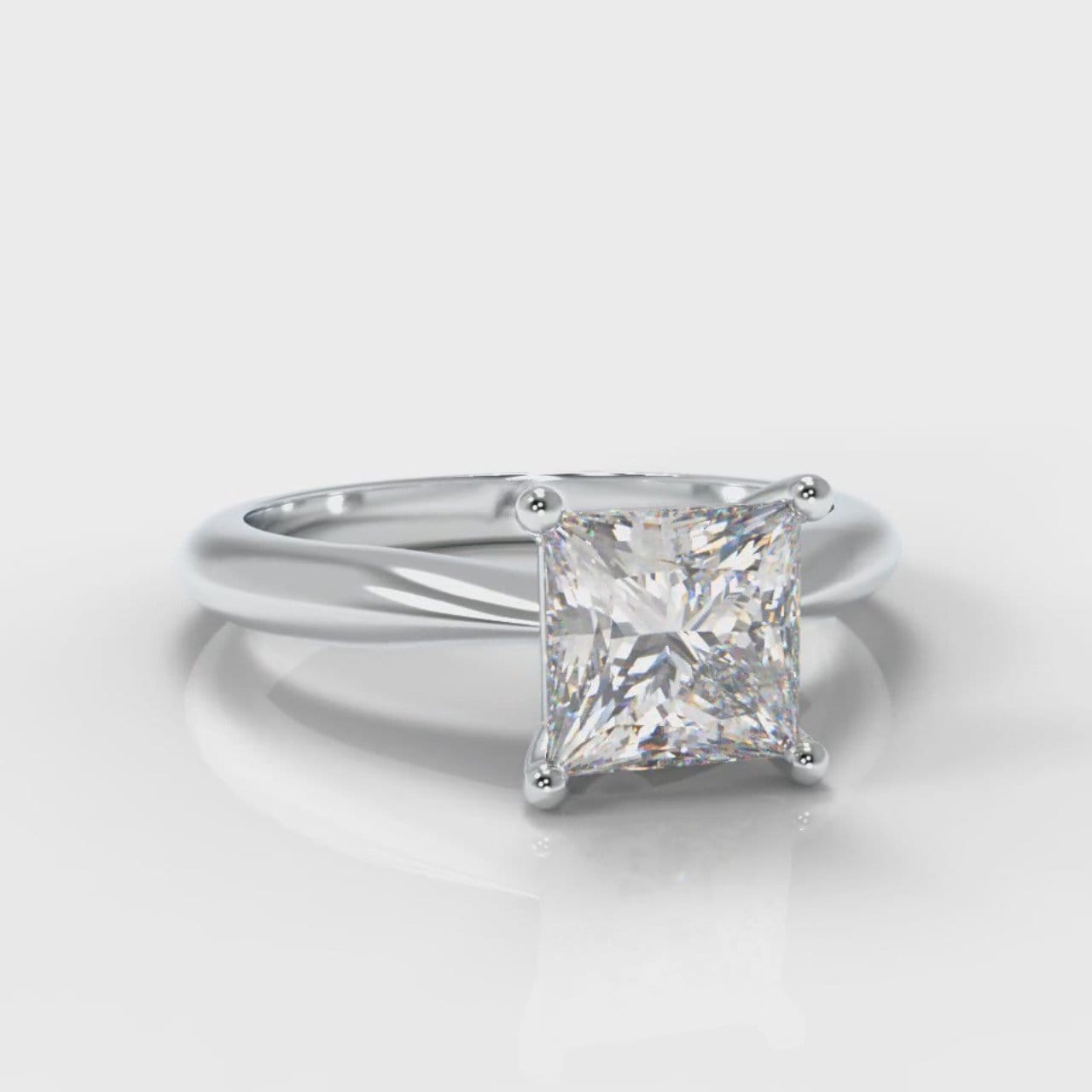 Carrée Solitaire Princess Cut Diamond Engagement Ring