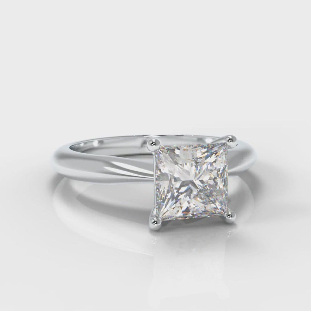 Carrée Solitaire Princess Cut Diamond Engagement Ring