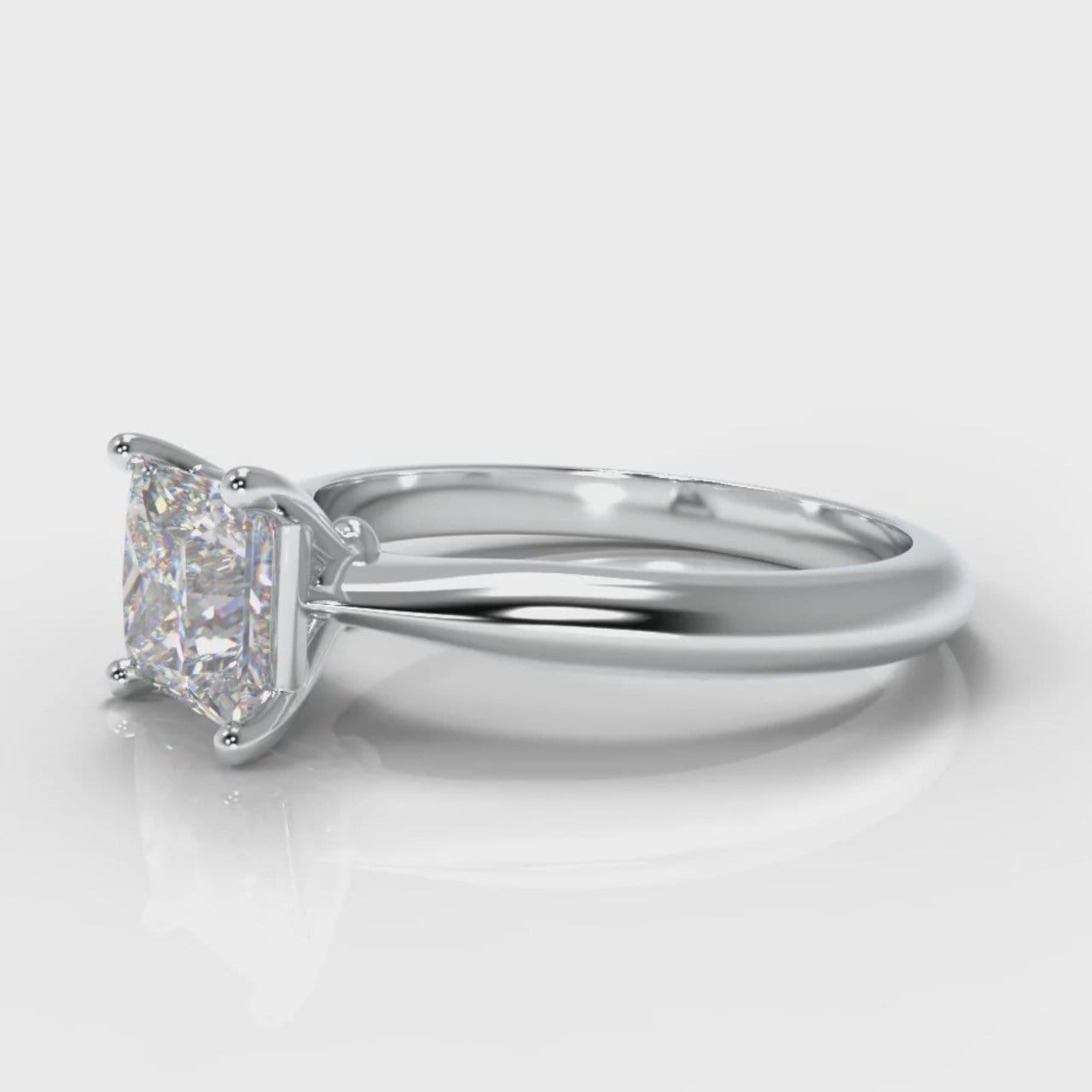 Carrée Solitaire Princess Cut Diamond Engagement Ring