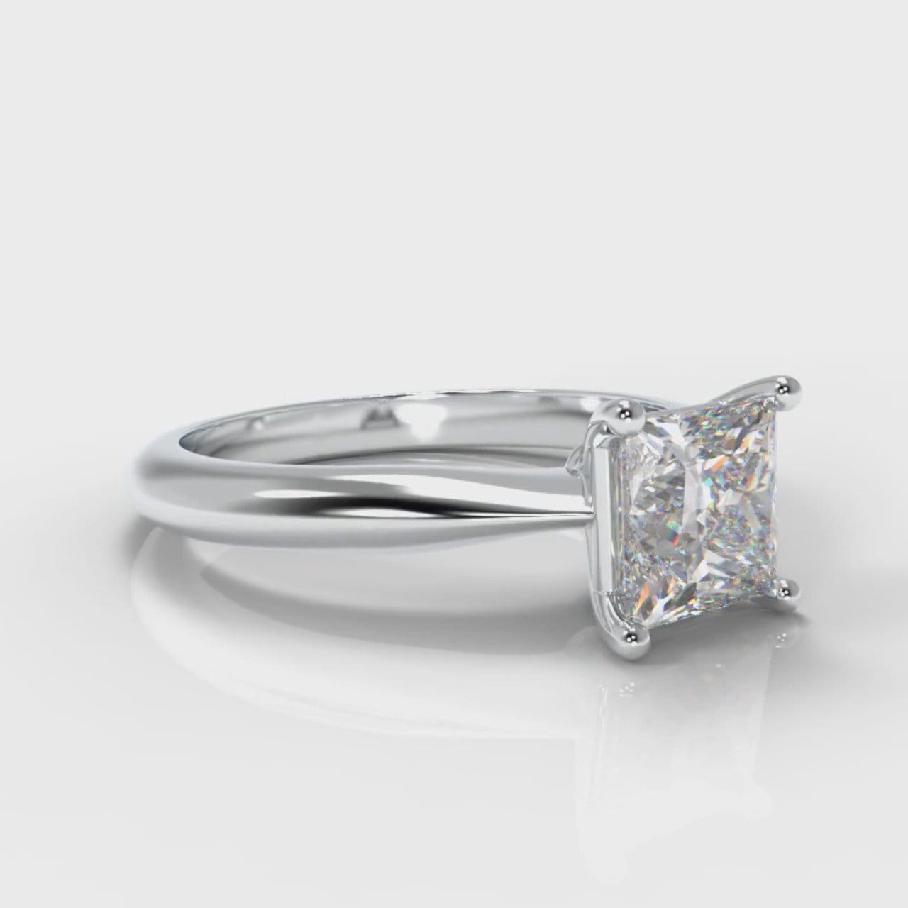 Carrée Solitaire Princess Cut Diamond Engagement Ring