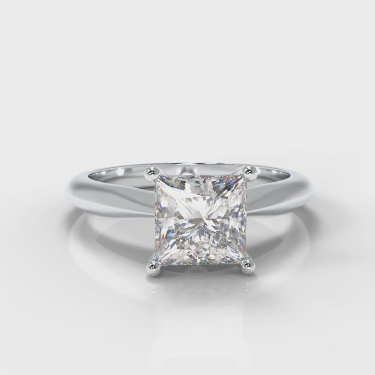 Carrée Solitaire Princess Cut Diamond Engagement Ring