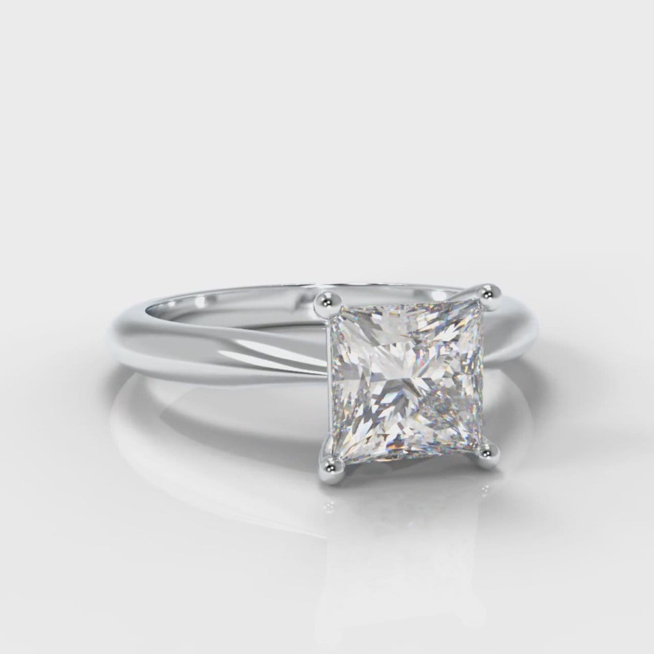Carrée Solitaire Princess Cut Diamond Engagement Ring