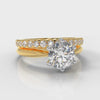 Star Solitaire Round Brilliant Bridal Set - Yellow Gold