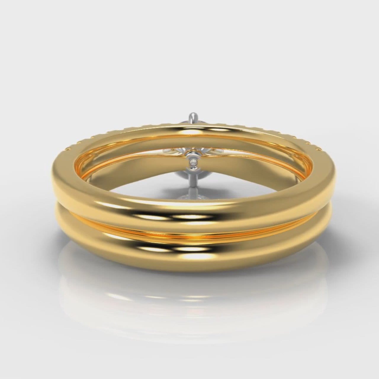 Star Solitaire Round Brilliant Bridal Set - Yellow Gold