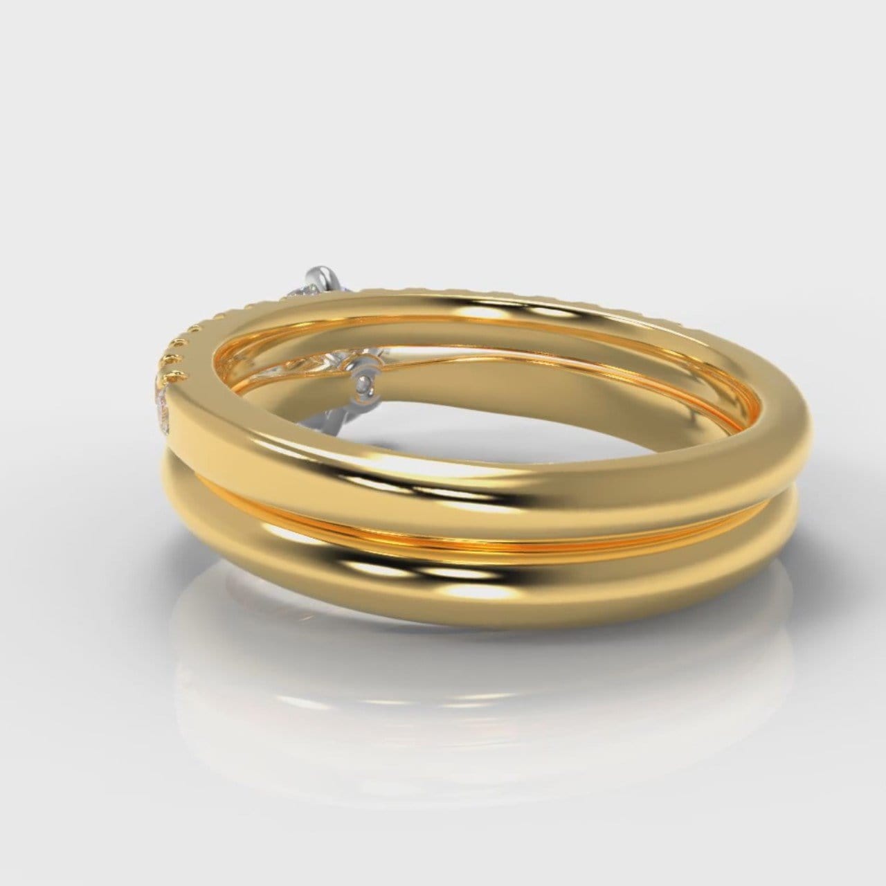 Star Solitaire Round Brilliant Bridal Set - Yellow Gold