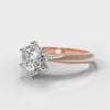 Star Solitaire Round Brilliant Diamond Engagement Ring - Rose Gold