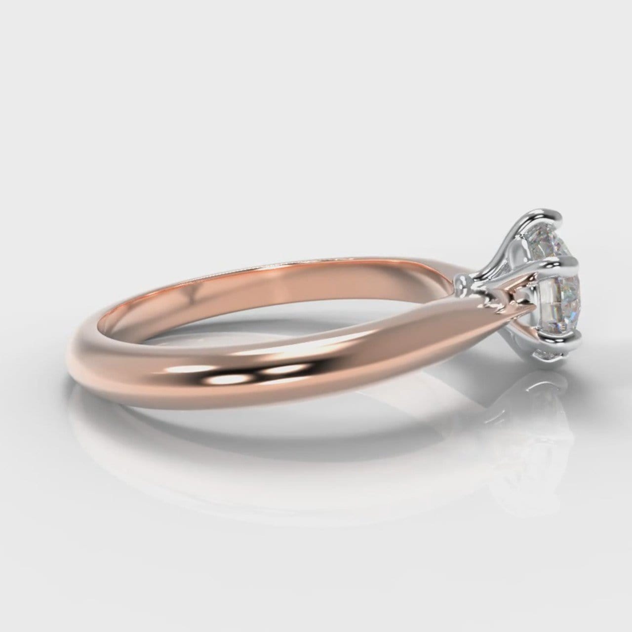 Star Solitaire Round Brilliant Diamond Engagement Ring - Rose Gold