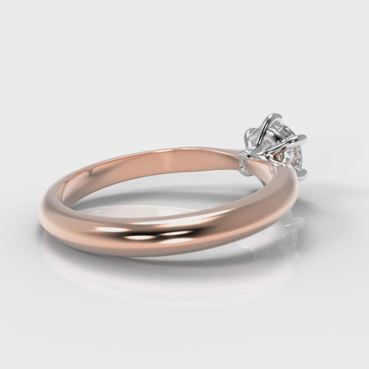 Star Solitaire Round Brilliant Diamond Engagement Ring - Rose Gold