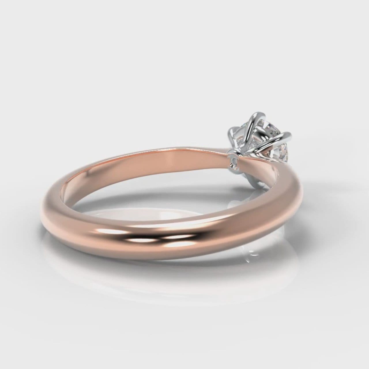 Star Solitaire Round Brilliant Diamond Engagement Ring - Rose Gold