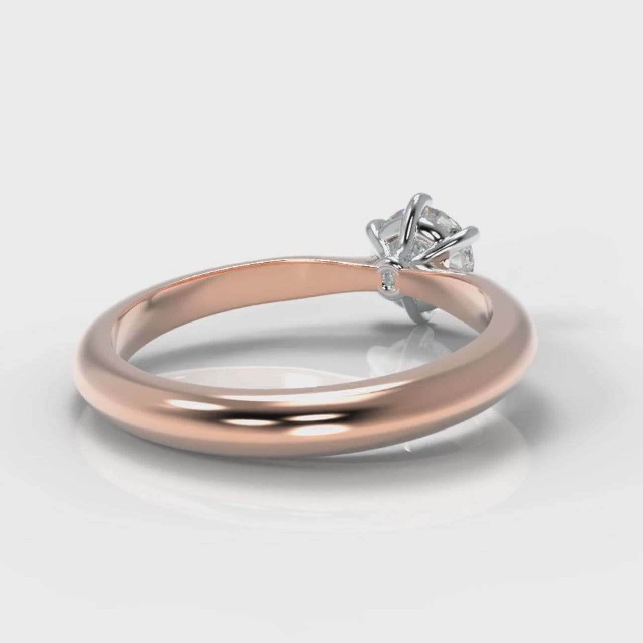 Star Solitaire Round Brilliant Diamond Engagement Ring - Rose Gold