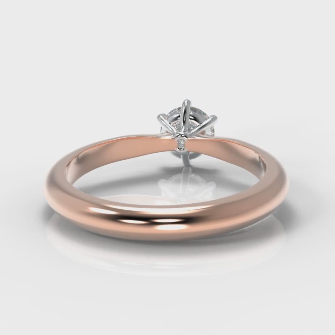 Star Solitaire Round Brilliant Diamond Engagement Ring - Rose Gold