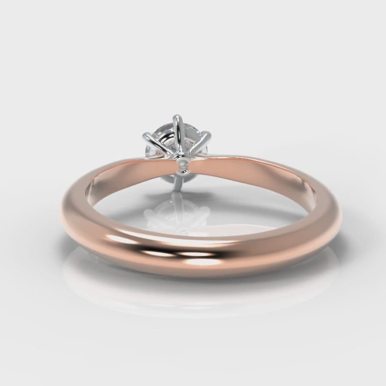 Star Solitaire Round Brilliant Diamond Engagement Ring - Rose Gold